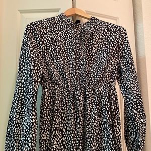 Black & White Print SHEIN Dress